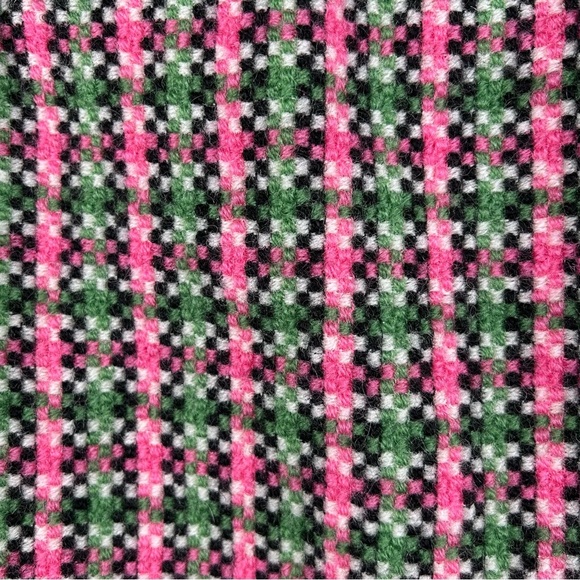 BODEN Women's Pencil Skirt Size 6 Notre Dame Pink Green Black Check Wool Blend - Picture 6 of 8